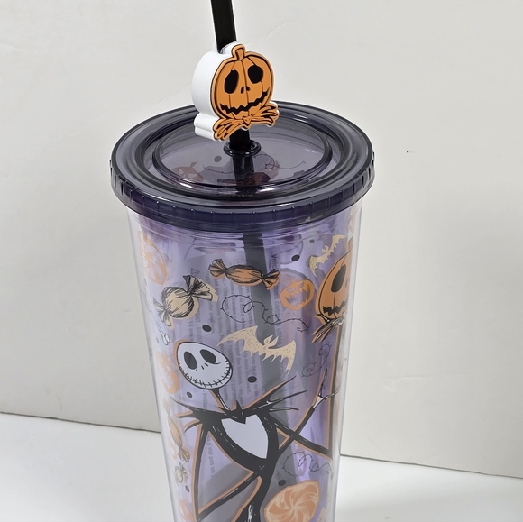 Nbc Disney Nightmare Before Christmas 24 Oz Tumbler Silver Buffalo Nwt - Picture 3 of 6